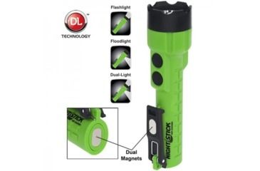 Image of Nightstick X-Series Dual-Light Flashlight w/Dual Magnets - 3 AA, Green, NSP-2424GMX