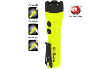 Image of Nightstick X-Series Intrinsically Safe Dual-Light Flashlight, Green / Black, XPP-5422GX