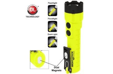 Image of Nightstick X-Series Intrinsically Safe Dual-Light Flashlight with Dual Magnets, Green / Black, XPP-5422GMX