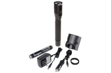 Image of Nightstick Xtreme Lumens Duty Size Dual-Light Rechargeable 650 Lumen Metal LED Flashlight, AC Charger, DC Charger, Battery, Black NSR-9944XL