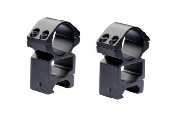 Image of Nikko Stirling 30mm Weaver Rings, Medium, Matte Black, NSMM30WH