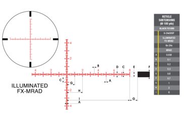 Image of Nikon BLACK FX1000 6-24x50SF Rifle Scope w/ Illuminated FX-MRAD FFP Reticle, Matte Black, 16516