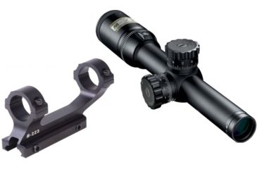 Image of Nikon M-223 1-4x20mm Rifle Scope, Matte BDC 600 Reticle w/ Interchangeable Turret 16301 w/ Nikon M-223 XR Mount 833