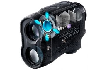 Image of Nikon Monarch 3000 6x21mm Stabilized Laser Rangefinder,Black, 16556