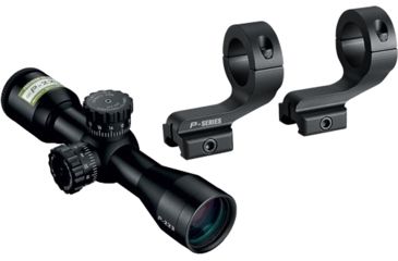 Image of Nikon P-223 3x32 Rifle Scope, Matte Black, BDC Carbine Reticle 8496 w/ 8488 Nikon P-Series Scope Mount w/ Rings 826