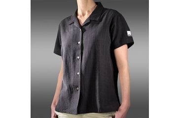 Image of Nikon ProGear Black Ladies' Silk Camp Shirt