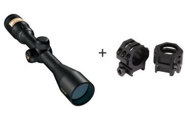 Image of Nikon ProStaff Rimfire 3-9x40mm Rifle Scope, Matte Black BDC 150 Reticle 6725 w/ Weaver 1in Tactical Rings, Medium, Matte 48349