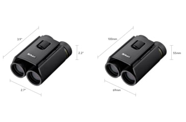 Image of Nikon Trailblazer 10x25mm Porro Prism Binoculars, Black, Compact, 16853