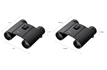 Image of Nikon Trailblazer 8x25mm Porro Prism Binoculars, Black, Compact, 16852