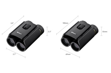 Image of Nikon Trailblazer 8x25mm Porro Prism Binoculars, Black, Compact, 16852