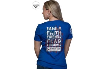 Image of Nine Line Apparel 5 Things Women's T-shirt Ryl Blue Large