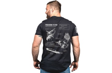 Image of Nine Line American Eagle Schematic T-Shirt - Mens, Black, 2XL, EAGLESCHTSBLACK2XL