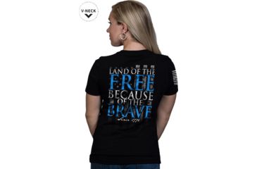 Image of Nine Line Apparel Because Of The Brave Wmn's T-shirt Bl 2xl