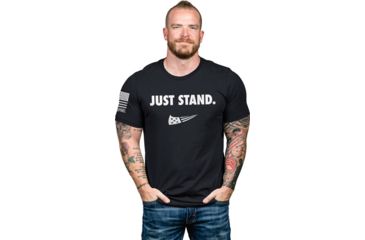 Image of Nine Line Apparel Just Stand Men's T-shirt Black Medium