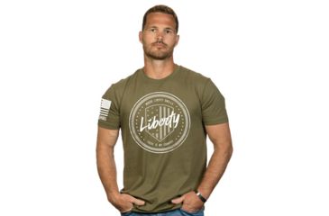 Image of Nine Line Apparel Liberty Crcl Men's T-shirt Green Small