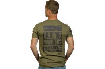 Image of Nine Line Apparel Warheads On Forheads Men's T-shirt Grn 3xl