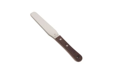 Image of Nisaku Stainless Steel Wooden Handle Spatula, 6-Inch Blade, Silver, Small NJP420