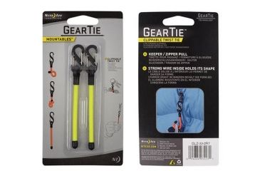 Image of Nite Ize 2 Pack Gear Tie Clippable Twist Tie, 3inch, Neon Yellow GLZ-33-2R7