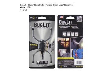 Image of Nite Ize BugLit LED Micro Flashlight - Foliage Black Body/White LED BGT01-07-0126