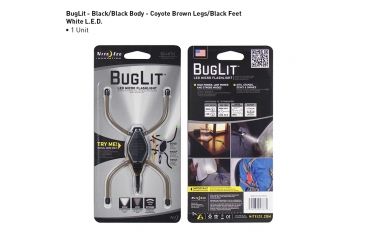 Image of Nite Ize BugLit LED Micro Flashlight - Coyote Black Body/White LED BGT01-07-0129