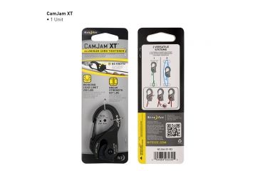 Image of Nite Ize CamJam Aluminum XT Aluminum Cord Tightener,Black NCJSA-01-R3