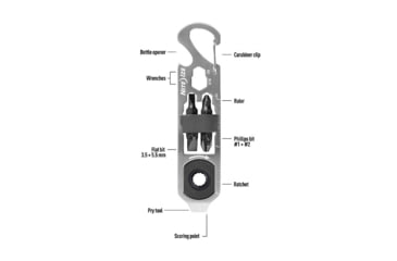 Image of Nite Ize DoohicKey Ratchet Key Tool, 0.94 X 4.06 X 0.39in, KMTRT-11-R3