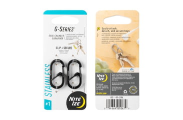 Image of Nite Ize G-Series Dual Chamber Carabiner, Black, #1, GS1-01-2R6