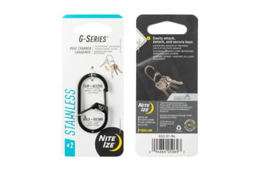 Image of Nite Ize G-Series Dual Chamber Carabiner, Black, #2, GS2-01-R6