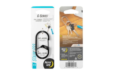 Image of Nite Ize G-Series Dual Chamber Carabiner, Black, #3, GS3-01-R6
