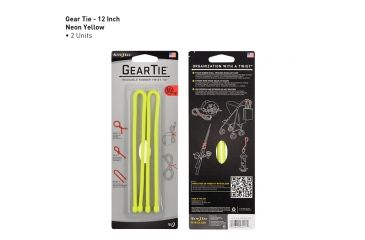 Image of Nite Ize Gear Tie 12in,Pack of 2,Neon Yellow GT12-2PK-33