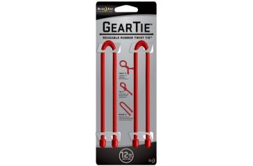 Image of Nite Ize Gear Tie 12in Red 2pk