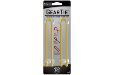 Image of Nite Ize Gear Tie 12in Yellow 2pk