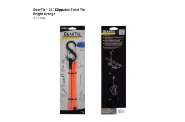 Image of Nite Ize Gear Tie Clippable Twist Tie 24in,Bright Orange GLC24-31-R3