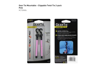 Image of Nite Ize Gear Tie Clippable Twist Tie,Neon Pink,Pack of 2 GLZ-35-2R7