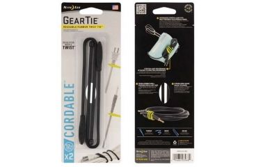 Image of Nite Ize Gear Tie Cordable Twist Tie, Black, 12 in, GTK12-01-2R7