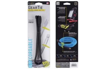 Image of Nite Ize Gear Tie Cordable Twist Tie, Black, 18 in, GTK18-01-2R6