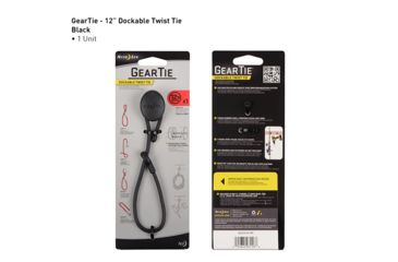 Image of Nite Ize Gear Tie Dockable Twist Tie 12in,Black GLK12-01-R3