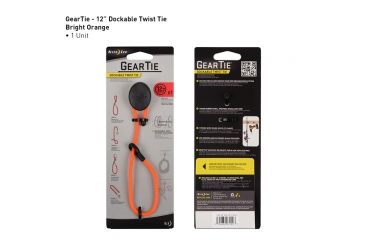 Image of Nite Ize Gear Tie Dockable Twist Tie 12in,Bright Orange GLK12-31-R3