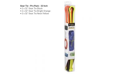 Image of Nite Ize Gear Tie ProPack Rubber Twist Tie,32in,Pack of 6,Assorted GTPP32-A1-R8