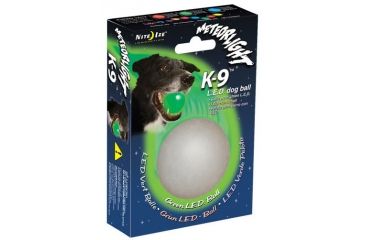 Image of Nite Ize MeteorLight Ball LED Light Up Dog Ball, Colors Nite Ize MeteorLight Ball LED Light Up Dog Ball - Green
