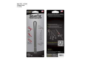 Image of Nite Ize Gear Tie 12 Inch 2 Pack - Foliage Green GT12-2PK-26