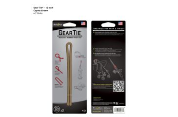 Image of Nite Ize Gear Tie 12 Inch 2 Pack - Coyote Brown GT12-2PK-29