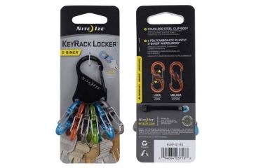 Image of Nite Ize KeyRack Locker Stainless - S-Biner Plastic MicroLocks KLKP-01-R3