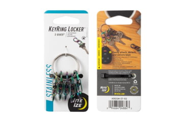 Image of Nite Ize KeyRing Locker S-Biner Stainless Steel, Spectrum, KRGSM-07-R3