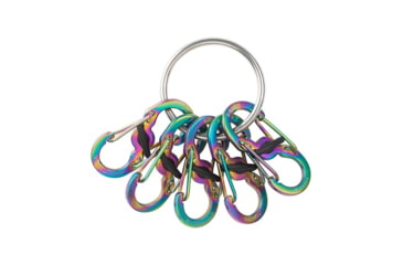 Image of Nite Ize KeyRing Locker S-Biner Stainless Steel, Spectrum, KRGSM-07-R3