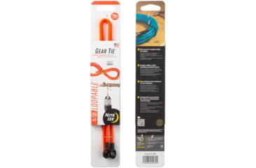 Image of Nite Ize Loopable Twist Gear Tie, 18 in, 2 Pack, Bright Orange, 18, GLS18-31-2R3