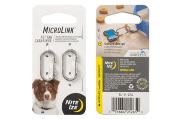 Image of Nite Ize Microlink Pet Tag Carabiner - 2 Pack - TL-11-2R3