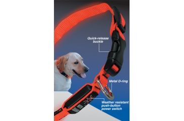 Image of Nite Ize NND-03-19S Nite Dawg Nylon Dog Collar LED Orange - Small