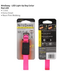 Image of Nite Ize Nite Dawg XS LED Light Up Dog Collar,Neon Pink NND-03-35XS