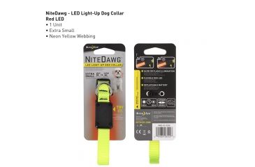 Image of Nite Ize Nite Dawg XS LED Light Up Dog Collar,Neon Yellow NND-03-33XS